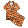 thumbnail image 4 of WEAIXIMIUNG Ensemble 2 Pcs Pyjamas pour Enfants Imprimé Graphique Chemise à Manches Courtes à Boutons et Shorts Ensemble de Pyjama 4-5 Ans, 4 of 5