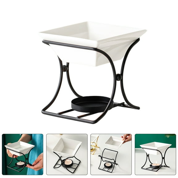 HEMOTON Scented Wax Melt Burner Aromatherapy Furnace 10.20X10.20X9.40CM Black