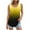 Yellow, variant on HAiming Plus Size Tank Tops for Women Gradient Color Sleeveless Round Neck Shirts Summer Casual Loose Basic Blouse