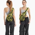 thumbnail image 5 of Fresh Yellow Lemon Print Sling Backpack, Cute Summer Fruit Design Crossbody Daypack with Retro Vintage Floral Patterns, Lightweight and Durable, 5 of 5