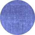 thumbnail image 1 of Ahgly Company Machine Washable Indoor Round Oriental Blue Industrial Area Rugs, 6' Round, 1 of 4