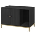 thumbnail image 1 of Caja de arena Feandrea, moderno mueble para gatos, color negro, 1 of 9