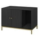 thumbnail image 1 of Caja de arena Feandrea, moderno mueble para gatos, color negro, 1 of 9
