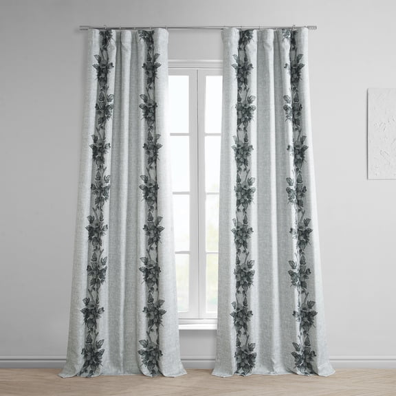 Half Price Drapes Copenhagen Grey Room Darkening Curtains for Bedroom (1 Panel), 50W X 108L