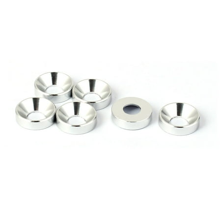 

M5 Flat Head Screw Bolt Aluminum Countersunk Washers Silver Tone 6 Pcs