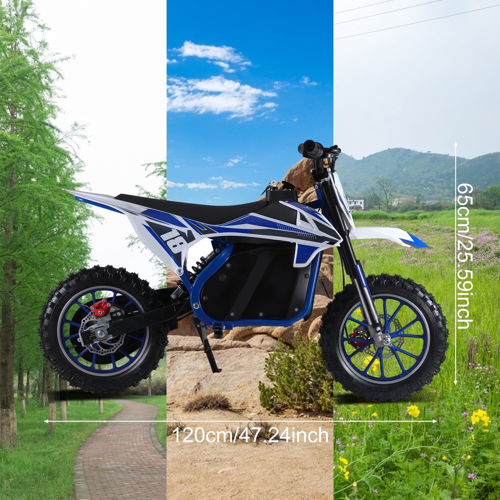 Yedigre Kids Electric Dirt Bike for Ages 8-14 – 350W, 25 MPH, 10-Mile Range, 235 lbs Load, Dual Suspension