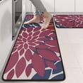 thumbnail image 2 of Kitchen Rugs Sets Of 2,Red and Blue Floral Pattern Anti Fatigue Kitchen Mat Rugs Non Slip Washable,Decorative Kitchen Floor Mats for Kitchen,Sink,Laundry,17"x47"+17"x47", 2 of 5