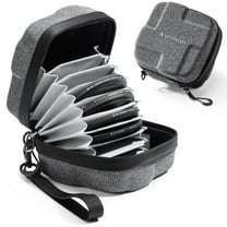 K&F CONCEPT 10 Pockets Hard Shell Lens Filter Bag Up to 82mm, Waterproof, Durable, Portable, Camera Filter Pouch Carrying Case for Travel and Photography, Size S