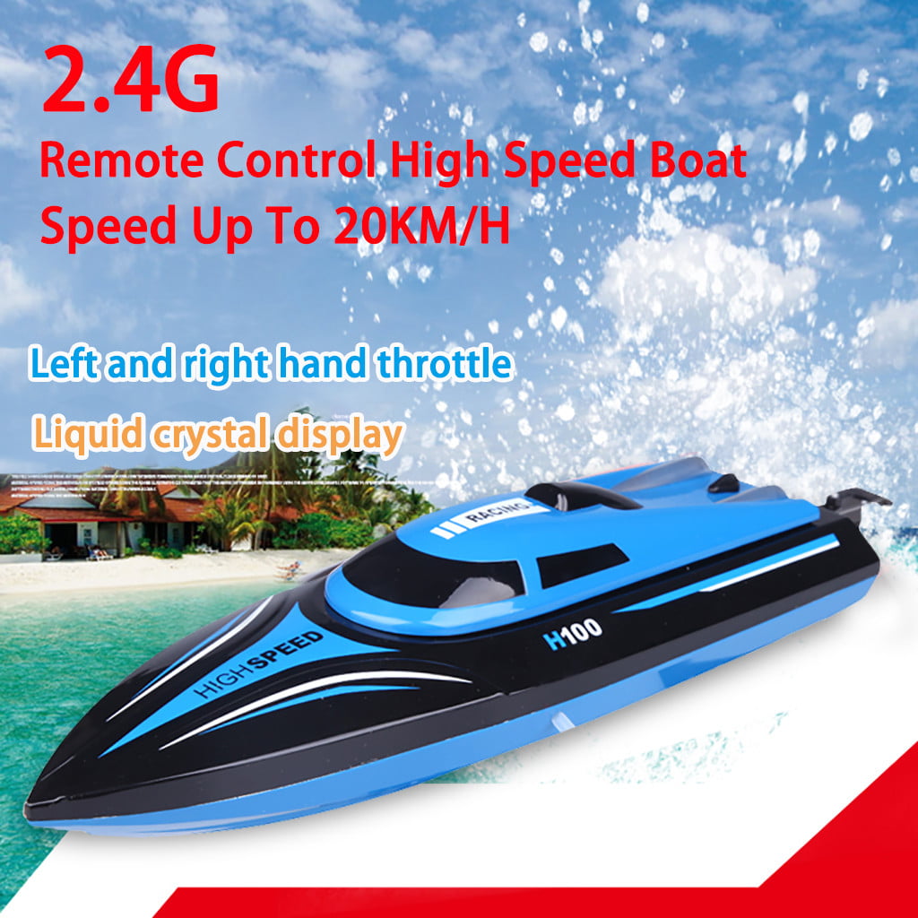 H100 2.4g 4ch Electric Racing RC Boat Toy High Speed Remote Control With Battery for sale online 