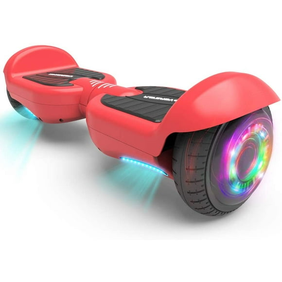HOVERSTAR Hoverboard (Toute Nouvelle version HS2.1), Deux Roues Auto Équilibrage Clignotant LED Roues Scooter Électrique (Rouge)