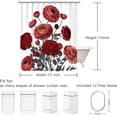 thumbnail image 5 of JOOCAR Floral Shower Curtain with 12 Hooks Washable Polyester Fabric 72"x72" inch, 5 of 7