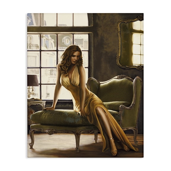 Stupell Industries Traditional The Pose Female Portrait Canvas Art, 16 x 20, by Thomas Page
