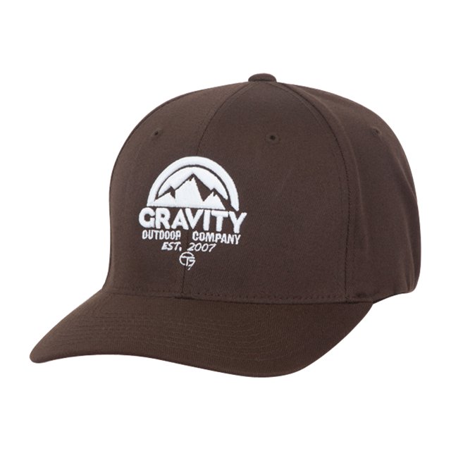 Gravity Outdoor Co. Flex Fit Sombrero - Marrón - Pequeño / Medio Gravity Outdoor Co. Gorra de béisbol
