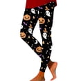 thumbnail image 2 of Sixuan Halloween Leggings for Women, Dress Womens Fall Fashion 2024, Women Soft Pumpkin Head Stripes Print Legging Slim Yoga Fitness Running, 2 of 4