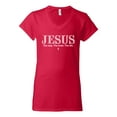 thumbnail image 2 of Wild Bobby Jesus the Way. The Truth. The Life Inspirational/Christian Women Standard V-Neck Tee, Red, XX-Large, 2 of 5