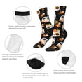 thumbnail image 3 of Fuzoiu Cat Skulls and Flowers Print Athletic Crew Socks for Men & Women,Casual Crew Socks,Above Ankle Crew Socks for Business, Casual, 3 of 6