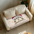thumbnail image 2 of ZUXONGSY Christmas Owl Sofa Cushion Covers Outdoor Patio Couch Cushion Protector Cover Spandex Couch Seat Cushion Slipcover Adjustable Xmas Sofa Cushion Slipcover 50x27.5x9 in, 2 of 5