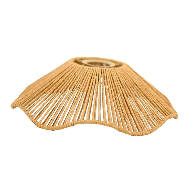 Pantalla de lámpara tejida, decoración de pantalla de lámpara de techo rústica, pantalla de lámpara colgante, cubiertas de lámpara, sombras, para luz amarillo