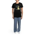 thumbnail image 4 of CafePress - Black Fawn Pug Women's Dark Pajamas - Women's Short Sleeve Print T-Shirt and Pants Dark Cotton Pajama Set, 4 of 7