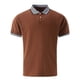 thumbnail image 2 of Gibobby Camisas Tipo Polo para Hombre Polo de piqué de algodón elástico sólido de Manga Corta Camisa de Polo para Hombre(Café,G), 2 of 5