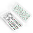 thumbnail image 4 of Salouo Usa Flag Pattern 3 Pieces Toddler Utensils, Kids Silverware Set Stainless Steel Utensils for Kids Children Safe Spoons Forks & Knife Dishwasher Safe, 4 of 8