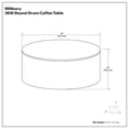thumbnail image 4 of Simpli Home Millbury SOLID MANGO WOOD 36 inch Wide Round Modern Industrial Drum Coffee Table in Natural, Fully Assembled, 4 of 9
