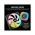 thumbnail image 4 of CORSAIR iCUE Link H100i LCD Liquid CPU Cooler - 240mm AIO - QX120 RGB Fans - 2.1? IPS LCD Screen - Fits Intel LGA 1700, AMD AM5 - iCUE Link System Hub Included - Black, 4 of 8