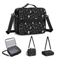 thumbnail image 5 of Cat and Skull Gothic Pattern Insulated Lunch Bag with Shoulder Strap and Bottle Holder,Bento School Lunch Bag Box,11x9.5x3.5 Inches, 5 of 5