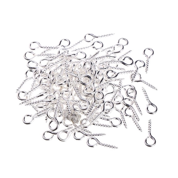 LICEWO 100pcs Small Tiny Mini Eye Pins Eyepins Hooks Eyelets Screw Threaded Metal Clasps Hook Jewelry Findings For Making DIY