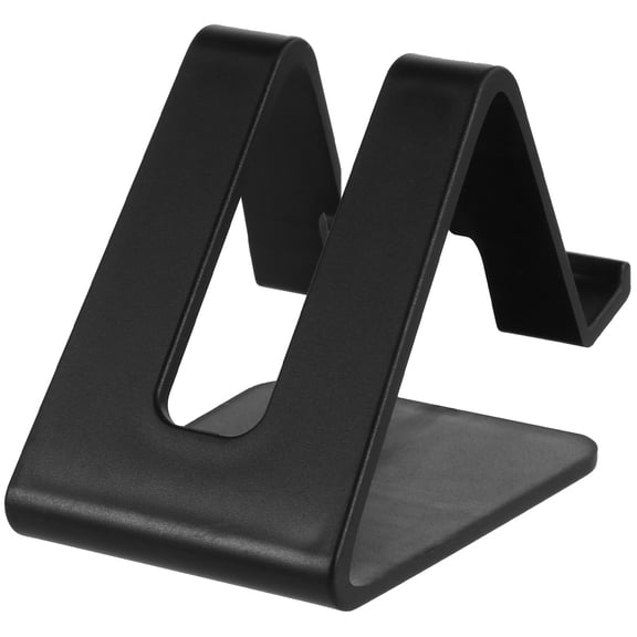 Clispeed 1Pc Desktop Phone Holder Black Plastic Stand with Charging Cable Hole and Stable Design