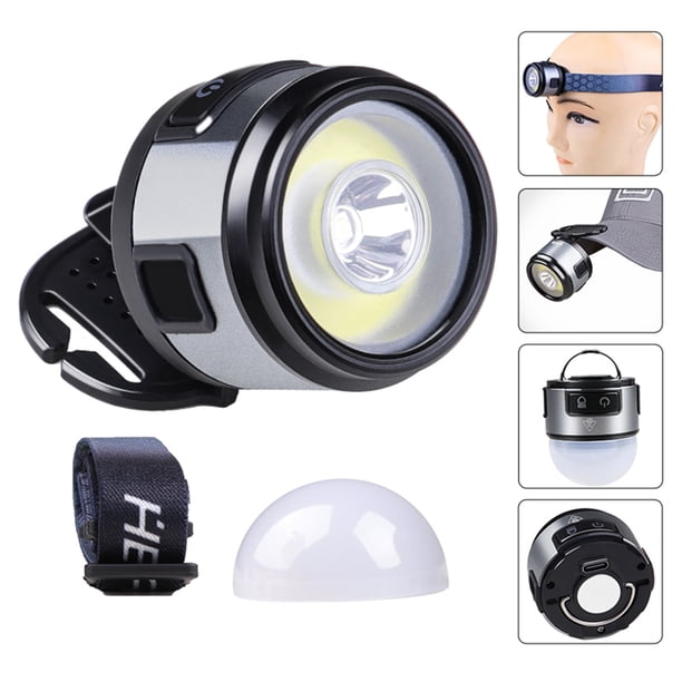Linterna 4 en 1 Bsvklp Mini Cap Light XPG COB Cap Clip para pesca