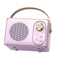 thumbnail image 4 of Altavoz retro sonido claro portátil inalámbrico vintage pequeño altavoz para el hogar viajes al aire libre púrpura, 4 of 14