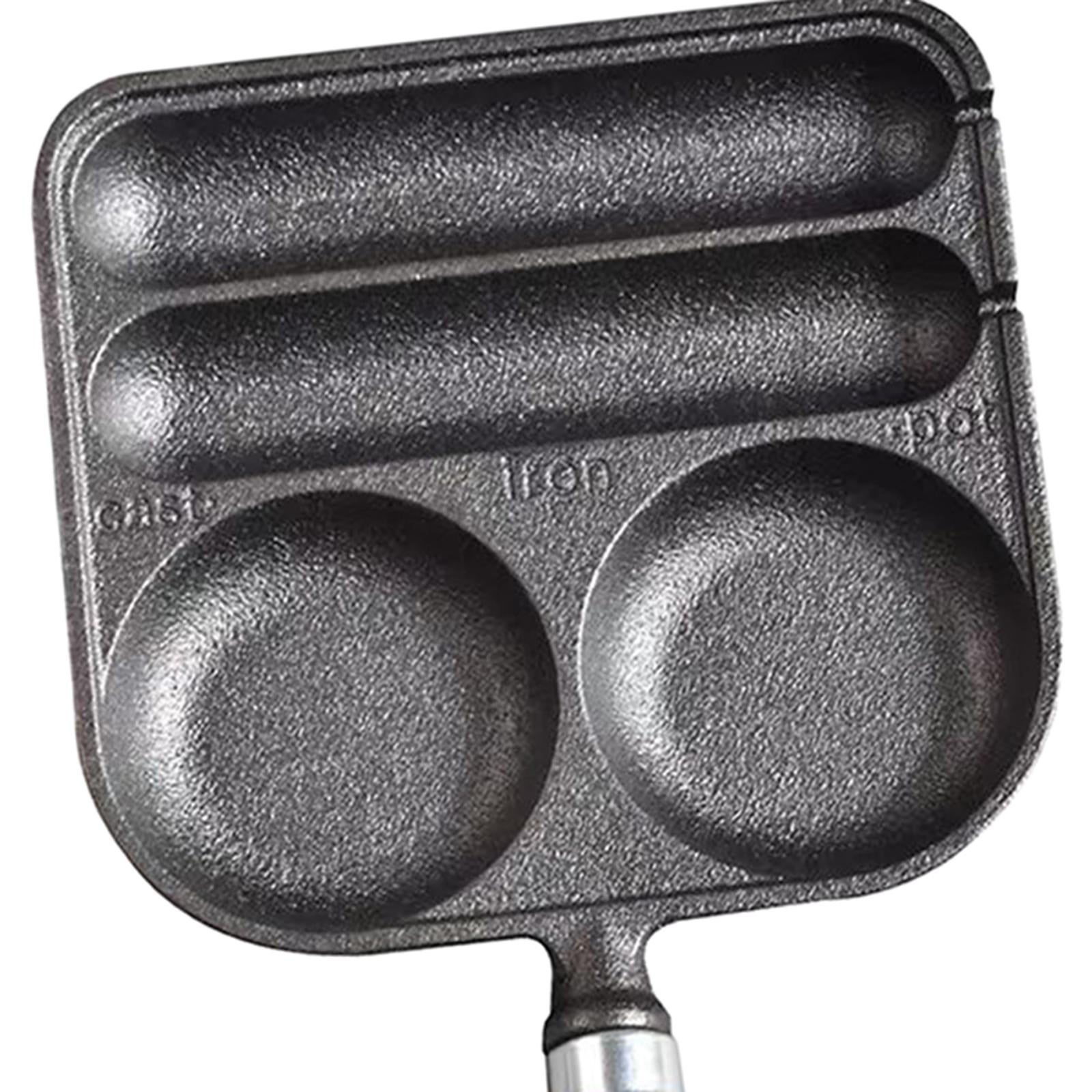 Sausage and Eggs Grilling Pan Corn Dog Grill Pan DIY Non Coating 4 Grid Hot Dog Grill Pan for Cooking Outdoor BBQ Breakfast Kitchen