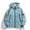 Blue, variant on Uaswgudfs Hooded Zip-Front Coat: Women’s Autumn Water-Resistant Relaxed Fit with Multi-Zip Pockets & Sleeve Patch - Casual Outerwear