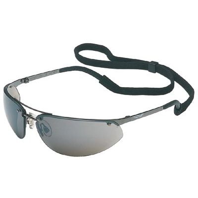 Condition photo showing New/Like New for case of 10 fusetm safety glasses with gunmetal frame and silver mirror hard coat lens