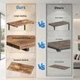 thumbnail image 4 of 2 PCS C Shaped Sofa Side End Table，Side Table TV Tray Table for Sofa,Couch Table with metal frame for livingroom,Bedroom,Rustic Brown, 4 of 15