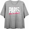 thumbnail image 4 of Rue de Rivoli Paris Women's Heather Gray Crew Neck Short Sleeve Top-Medium, 4 of 6