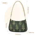 thumbnail image 3 of FORMRS Womens Shoulder Bag with Chain Strap Clutch Purse Cute Tote Handbag, Hand Drawn Christmas Trees, 3 of 7