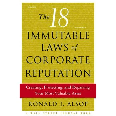 The 18 Immutable Laws of Corporate Reputation - (Best Corporate Law Schools)