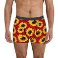 thumbnail image 1 of Fotbe Sunflowers On Red Calzoncillos Tipo Boxer con Bolsa de Soporte Total para Hombre, X-Temp Fresco, Transpirable y de Secado Rápido-Medium, 1 of 5