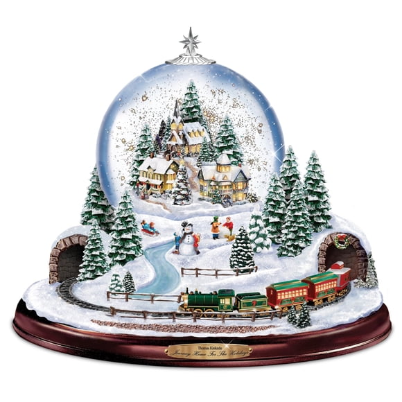 Globo de Nieve Aldea Thomas Kinkade de The Bradford Exchange: Luces, Música y Movimiento