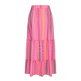 thumbnail image 4 of WRKEKC Long Skirts for Women Summer, Summer Skirts for Women, Women's Casual Vacation Print Elastic Waist Boho A-Line Skirt, 4 of 5