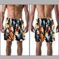 thumbnail image 3 of luoweisi Men's Beach Shorts Quick Dry Swim Trunks with Mesh Lining Penguin L, 3 of 5