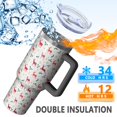 thumbnail image 5 of Christmas 40oz Tumbler– Stainless Steel Insulated Tumbler with Handle and Straw, Large Capacity Travel Cup for Hot & Cold Drinks, 5 of 7