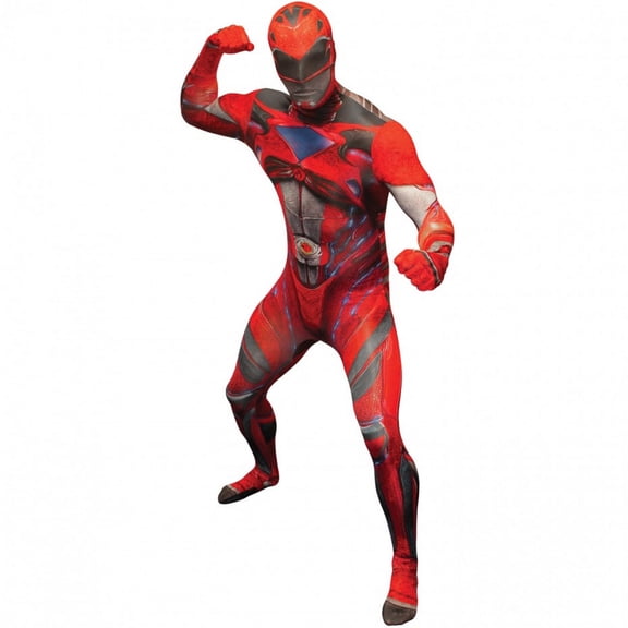 Morphsuits Men's Adult Sized Power Rangers Costume Red Deluxe Medium