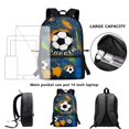 thumbnail image 6 of HUIACONG Soccer Print School Backpack for Boys Girls Age 6-18 K-12 Students Large Capacity Lightweight Water Resistant Bookbag for Back to School Travel Daily Use Gifting, 6 of 6