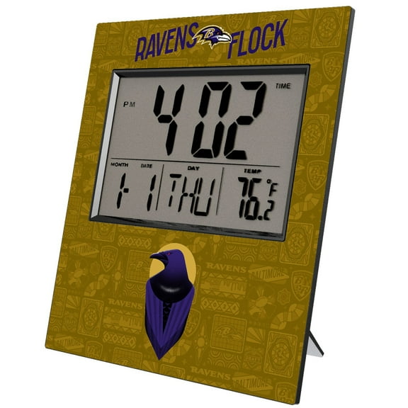Baltimore Ravens 2024 Illustrated Limited Edition Digital Desk/Wall Clock