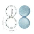 thumbnail image 2 of Unique Bargains 1 Pc Women Portable Round Makeup Mirror for Travel Vacation Lake Blue, 2 of 5