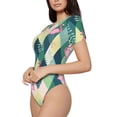 thumbnail image 3 of Picia Flamingo Womens One Piece Swimsuits Modest Tummy Control Bathing Suits Lace Up Slimming Swim Suit-Small, 3 of 9