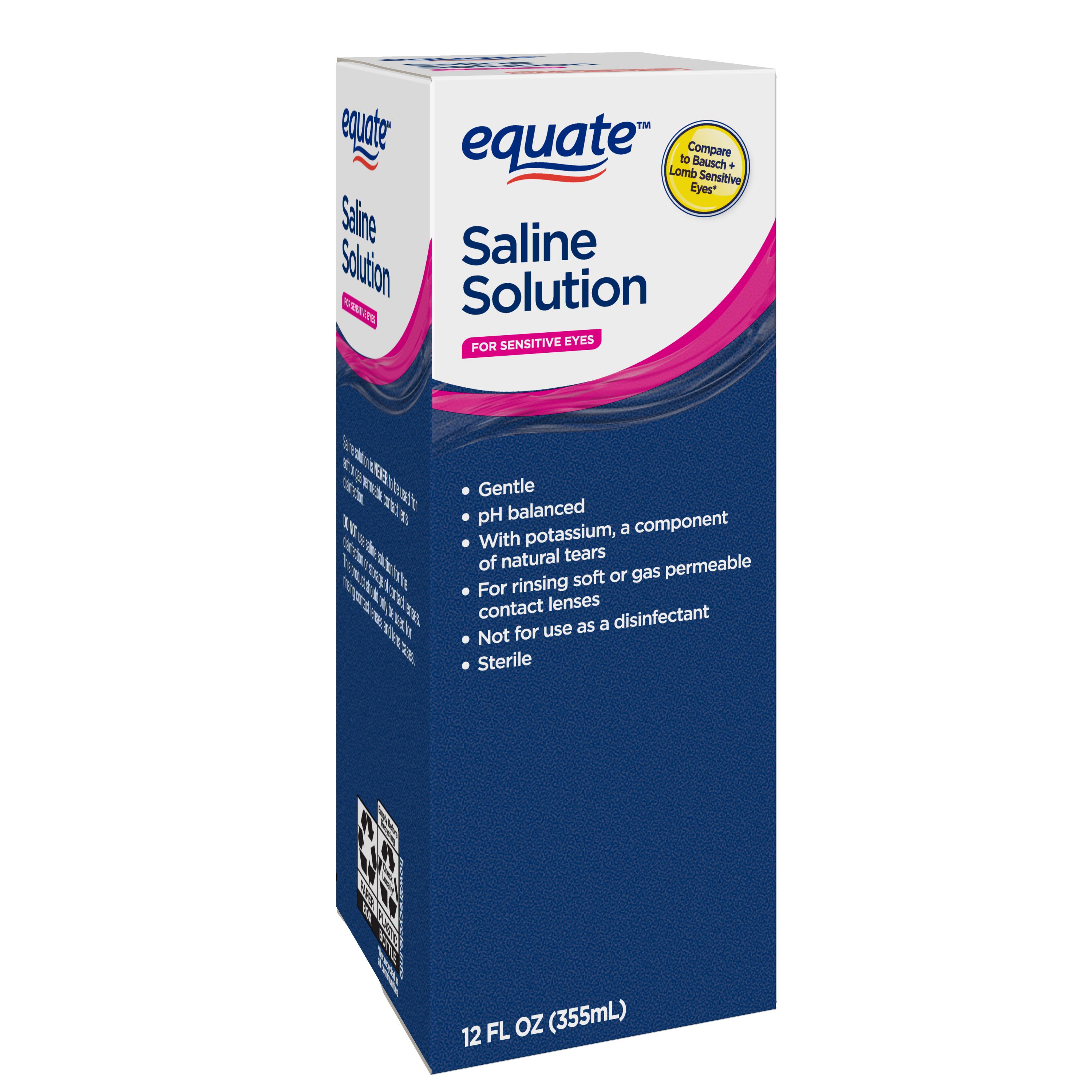 Equate Sensitive Eyes Saline Solution for Contact Lenses, 12 fl oz - image 4 of 6
